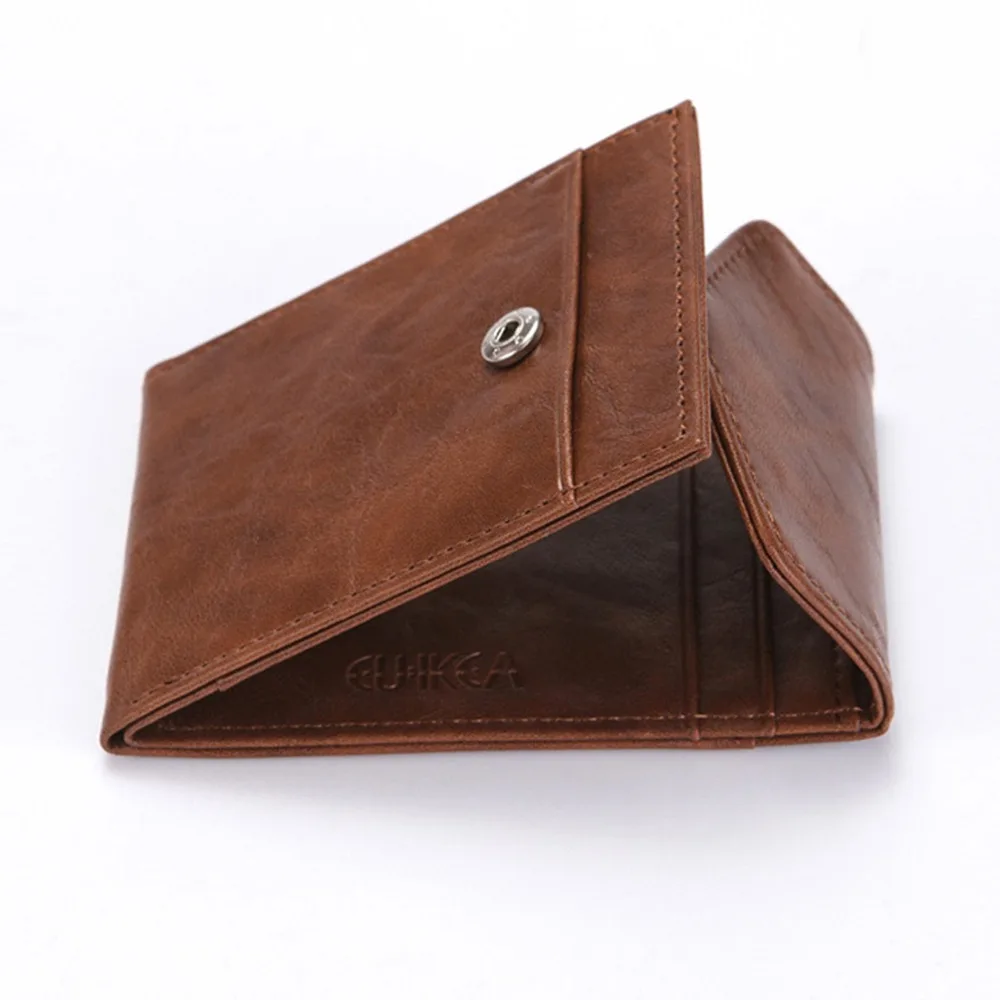 Fashion PU Leather Men Leather Wallet Portable Multipurpose Coins Purse Ultrathin Card Holder Men