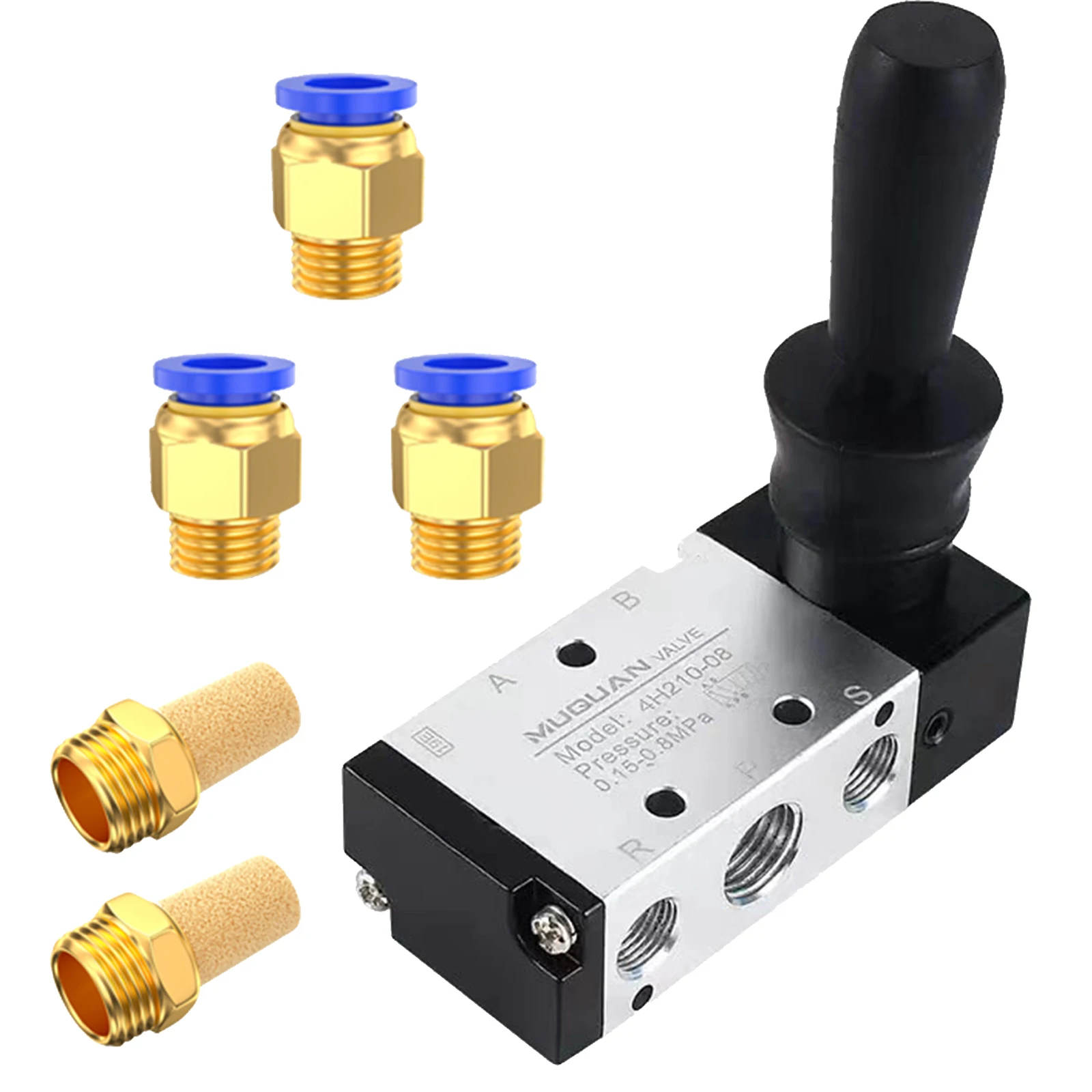 

Ручной клапан пневматического переключателя 4H210-08, переключатель клапана, 2-позиционный, 5-ходовой, ручной клапан, управление цилиндром заднего хода