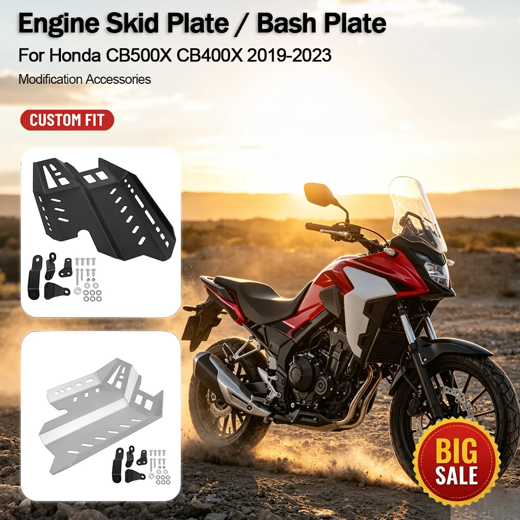 Motorcycle Modified Engine Bash Plate Underbody Armor Protector For Honda CB500X CB400X 2019‑2023 Upgrade Replacement Parts
