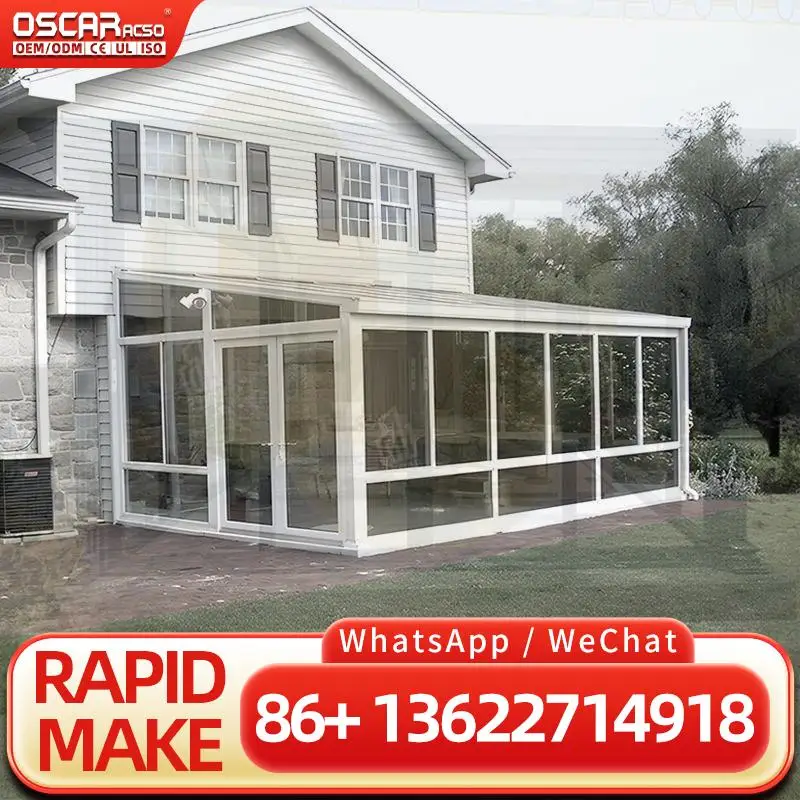 Modern Design Aluminum Prefab Glass Houses And Sunrooms For Victorian Villa Backyard Application sunroom