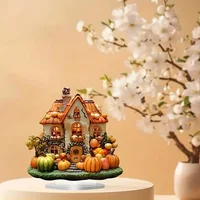 Acrylic Pumpkin House Decorations 2D Children's Room Living Room Coffee Shop Garden Balcony Fall Themed Cute Warm Home Decor 4