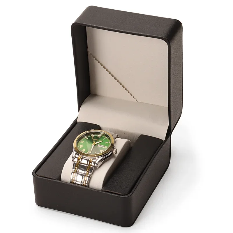 

Круглый угол из искусственной кожи, коробка для часов, стильная подушка, упаковочная коробка для хранения наручных часов, ювелирные изделия, подарки, элегантное ощущение