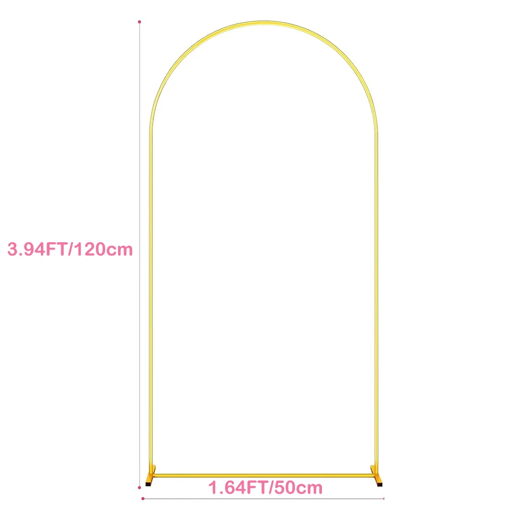 Metalen Gouden Bruiloft Boog Stand 1PCS 3.9FT 5.9FT 7.2FT Bruiloft Boog Frame Achtergrond Ceremonie Verjaardagsfeestje Baby Douche Decoraties