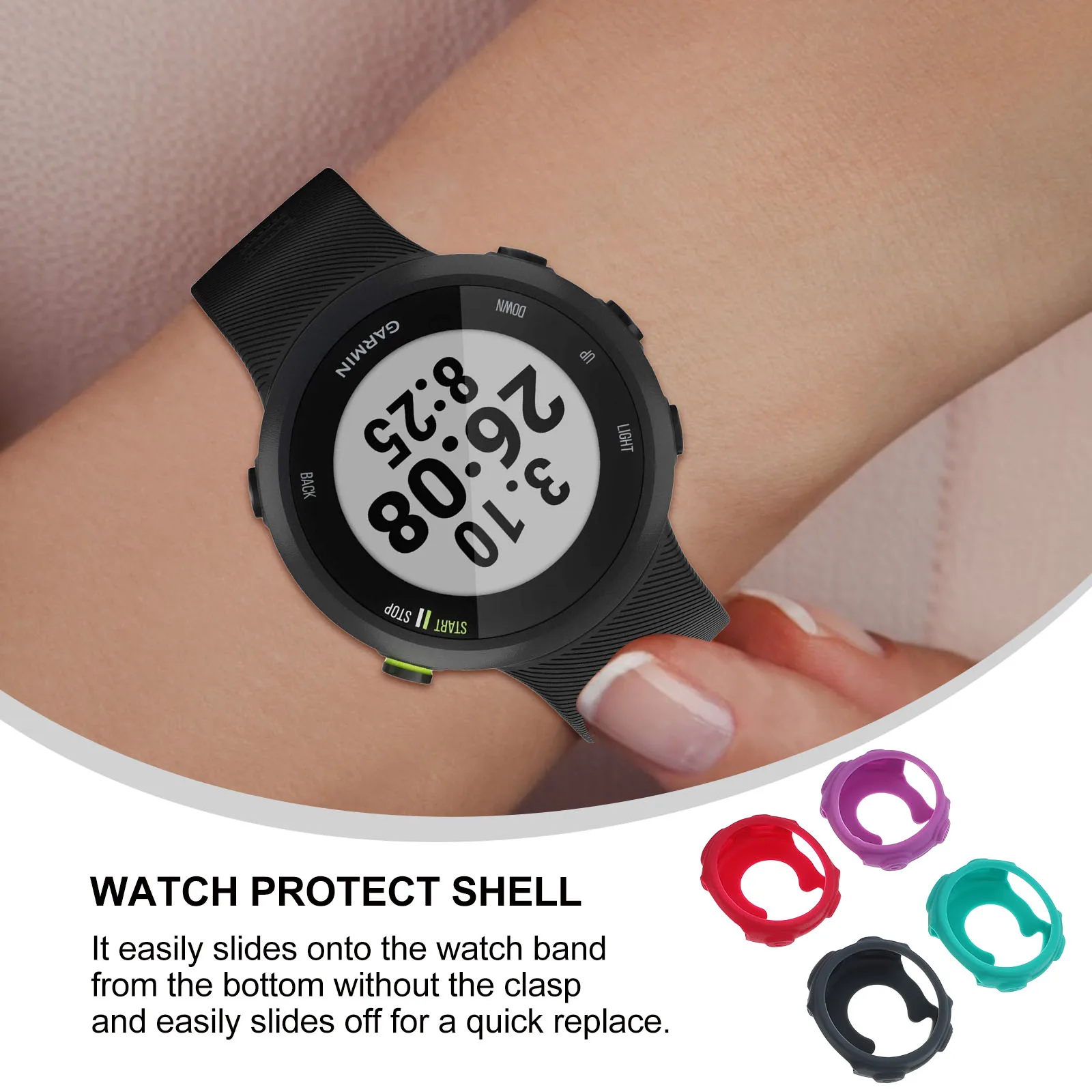 

4PCS Silicone Full Body Protective Cover Proof Case Protector Accessories for Forerunner 235 735XT Smart Watch