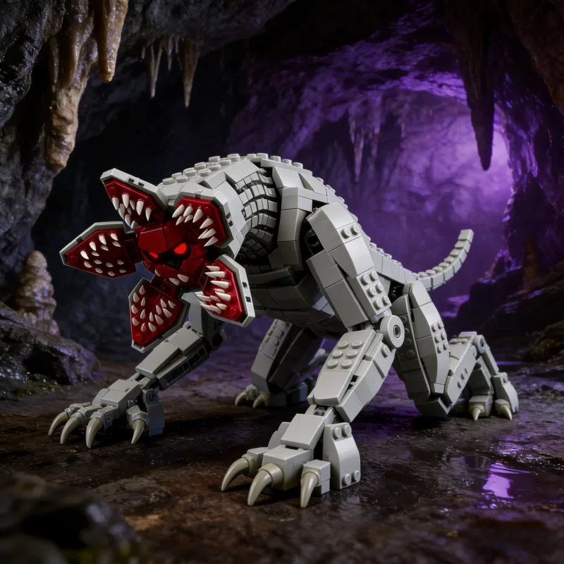 Nouveaux blocs de construction Demodogs, figurine de la série télévisée, plante carnivore géante, démon démoniaque, modèle Vecna, briques d'assemblage, jouet