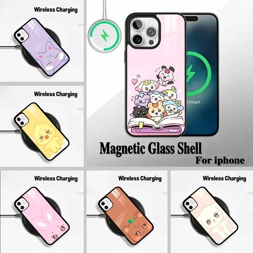 

Чехол для телефона Cute-A-N-I-T-E-E-Z с беспроводной зарядкой для iPhone 17, 16, 15, 14, 13, 12, 11 Plus, Pro, Max, Plus