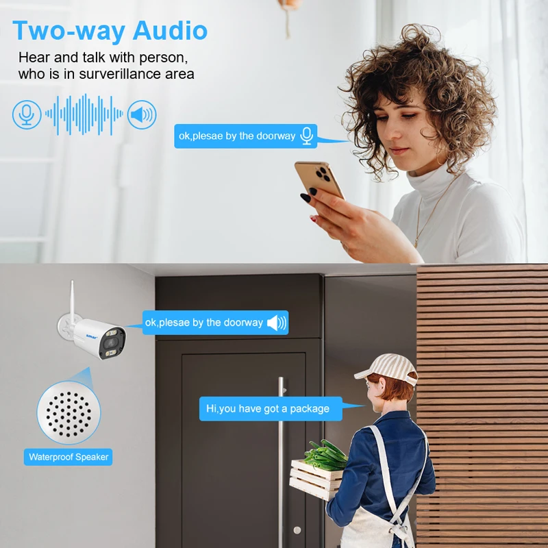 Smar 3/5MP Wireless Camera with 10.1 Inch Monitor WiFi CCTV Surveillance Camera Kit H.265 Motion Detection Video Recording kit