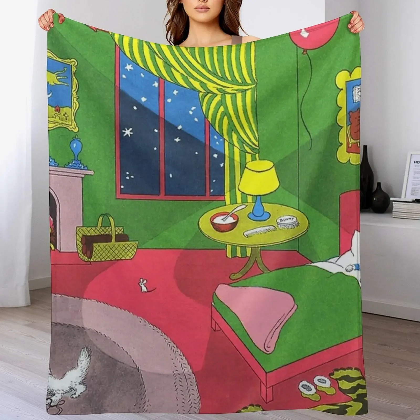 goodnight moon Throw Blanket Year Round Soft Comfortable Blanket for Home