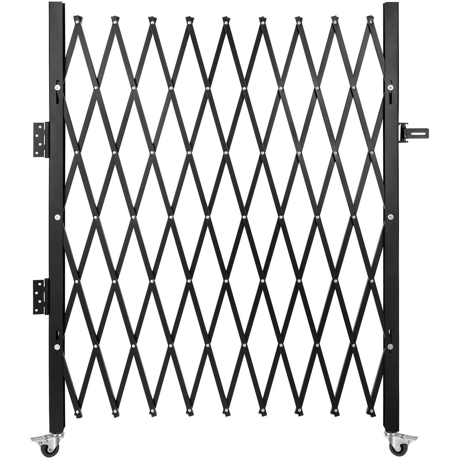 

Single Folding Security Gate, 74"W X 51.57"H Folding Door Gate, Steel Accordion Security Gate, Flexible Expanding Security Gate