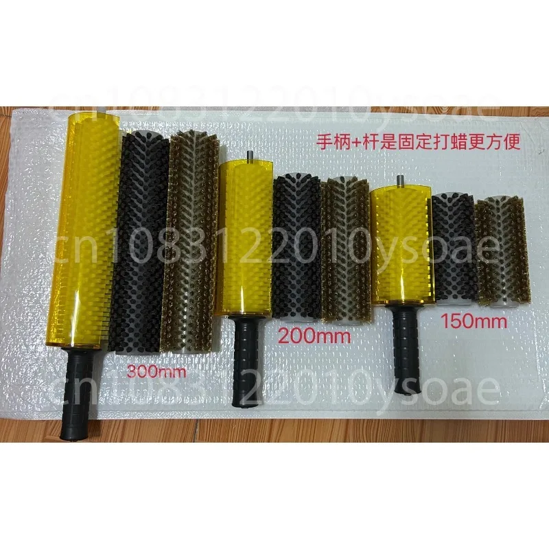 Ski waxing roller brush polishing roller brush horsehair brush