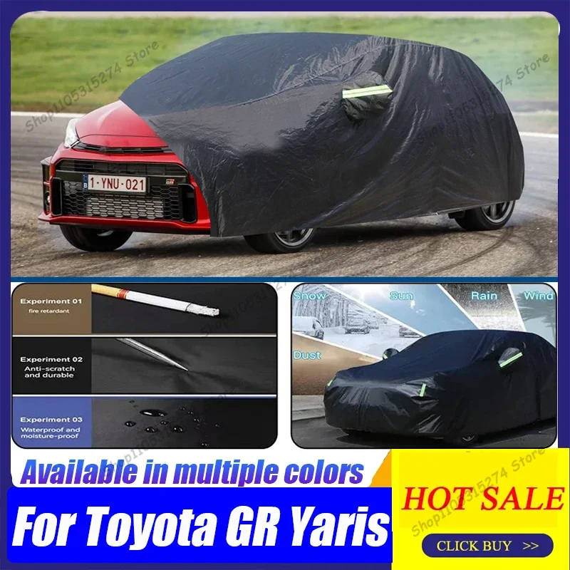 

Full set of waterproof outdoor sun protection rain and snow anti-scratch black car cover for 2019-2025 Toyota GR Yaris