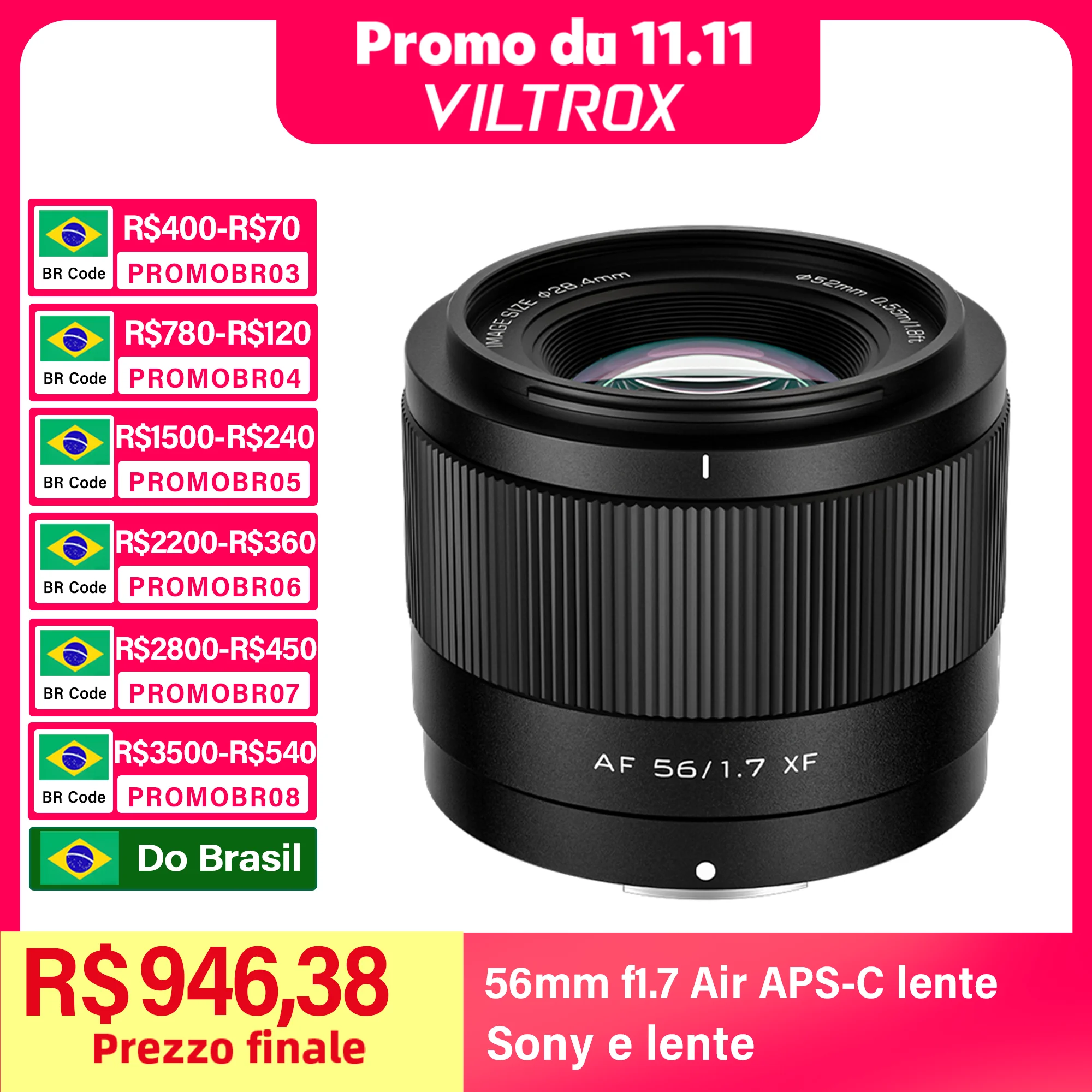 VILTROX-عدسة كاميرا تركيز أتوماتيكية لفوجي X ، نيكون Z ، سوني إي ماونت ، بورتريه ، فوجيفيلم ، Z30 ، 56 ، F1.7