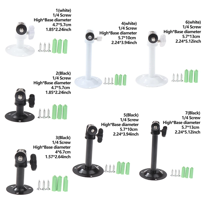 1Set Wandinstallatie Metalen Houder Beveiligde Roterende Camerastandplaats Voor Bewakingscamera