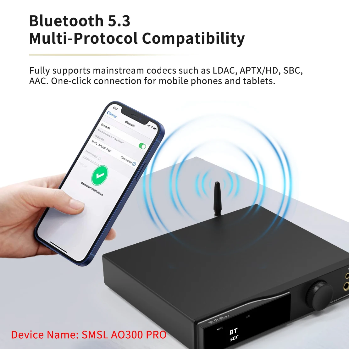 Smsl ao300 pro amplificador de potência fone de ouvido amp