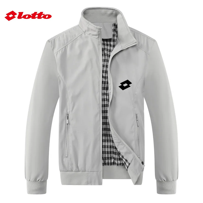 Embroidered LOTTO Spring and Autumn Casual Solid Color Fashion Slim Fit Bomb Jacket Jacket Baseball Jacket Men's Jacket M-6XL