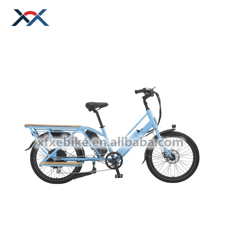 48V 14Ah Double SDI Lithium Battery Electric Cargo Bike 500W/750W Disc Brake With Long Seat