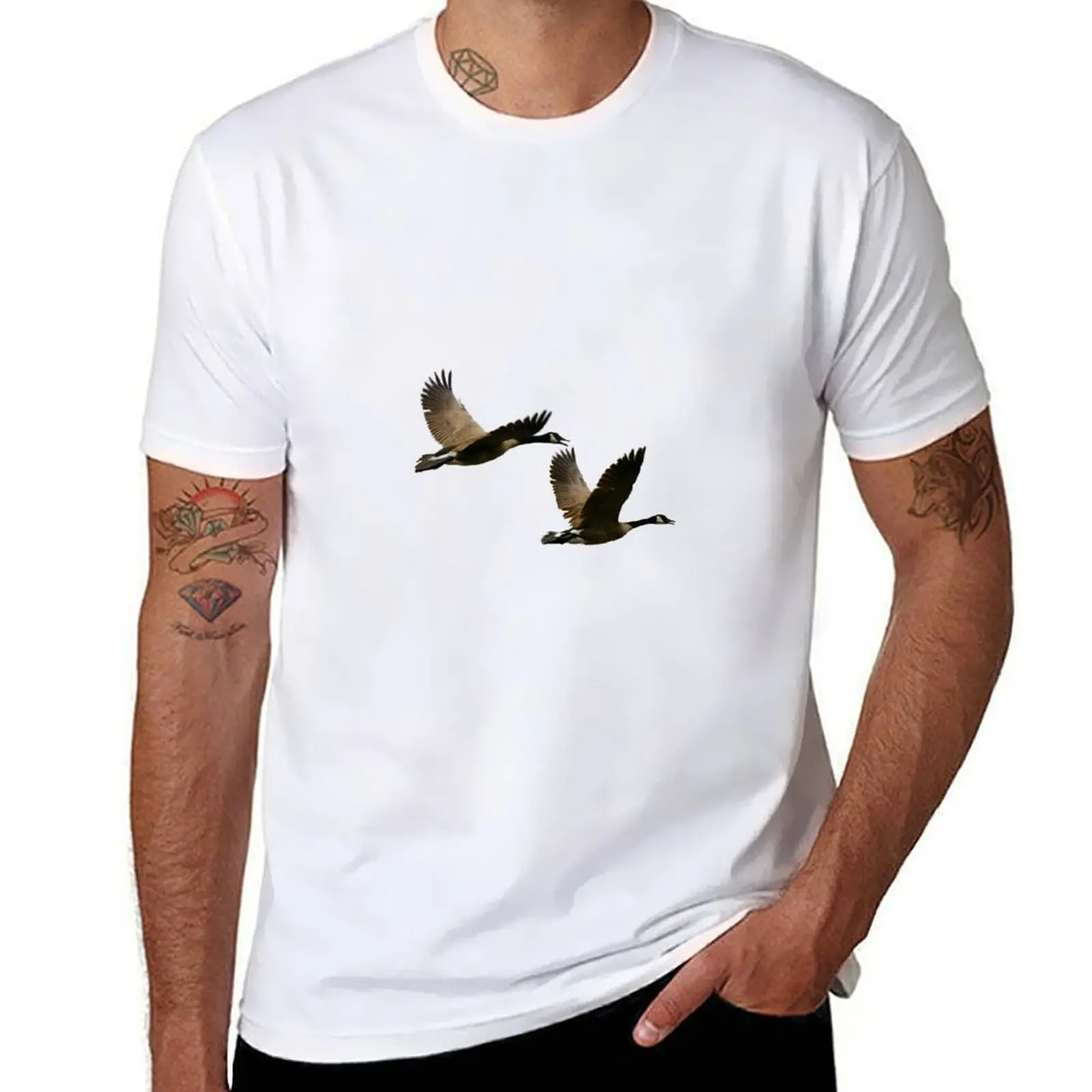 

Canadian geese T-Shirt man t shirt summer man t shirt cotton high quality T-Shirt
