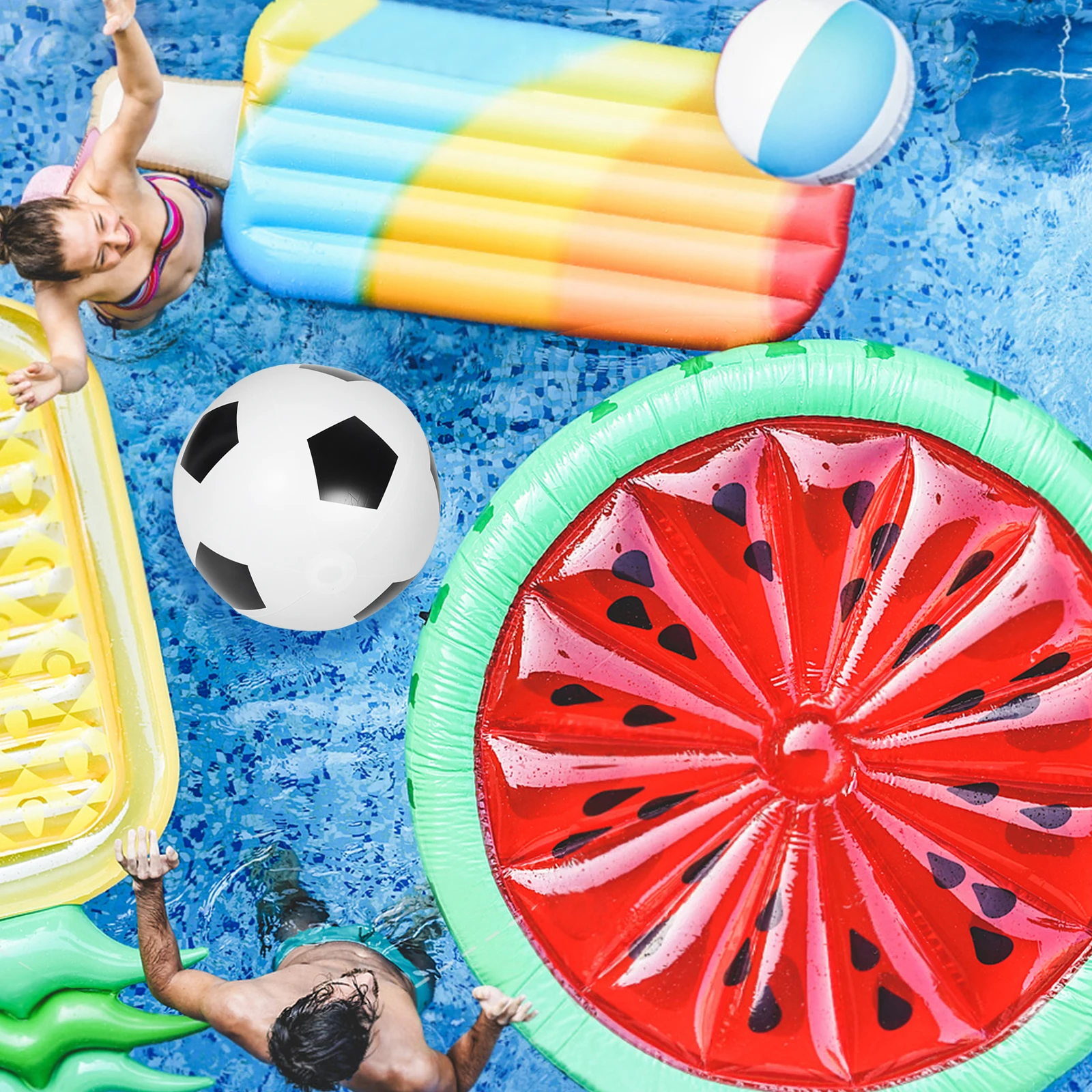 

60Cm Large Soccer Ball Kids Pvc Giant Blow Up Portable Sports Ball Games Outdoor Fun Family Toddlers Inflatable