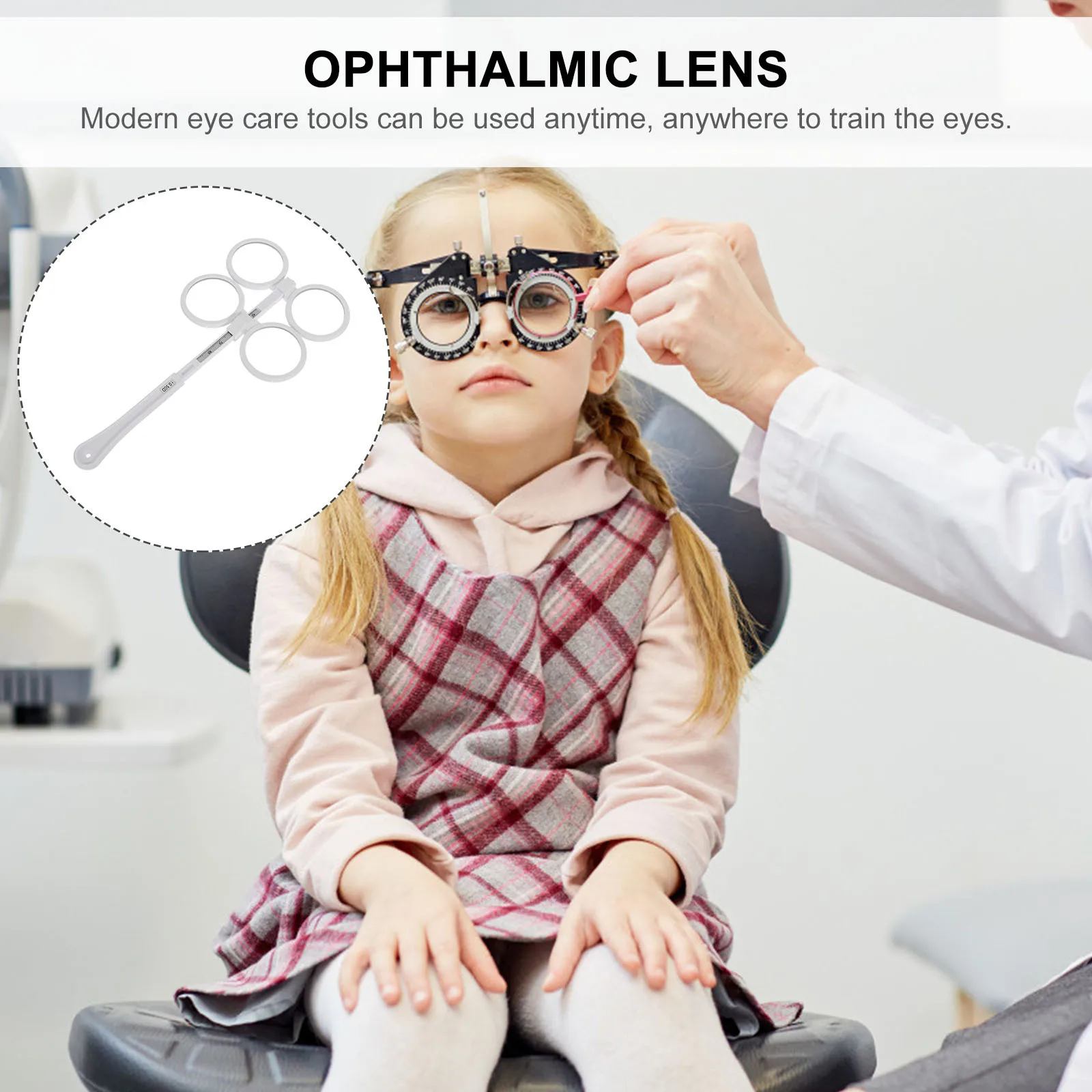 

50 Degree Optical Flipper Eye Training Tool Durable Plastic 4-Lens Ophthalmic Lens for Amblyopia Optical Flipper