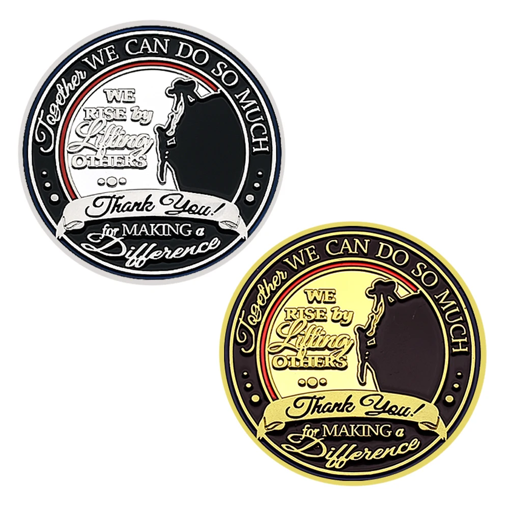 Together We Can Do So Much Challenge Coin Gold/Sliver Plated Medal The Power of Person Do Good Until Thereis Collection Gift
