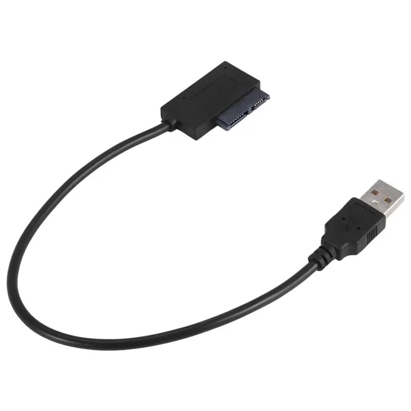 AT41 6X USB Adapter PC 6P+7P CD DVD Rom SATA To USB 2.0 Converter Slimline Sata 13 Pin Drive Cable For PC Laptop Notebook