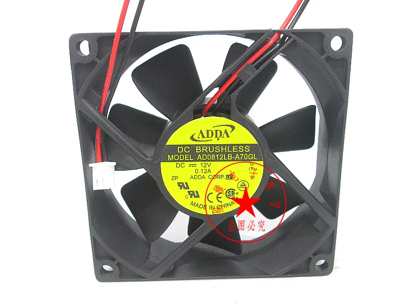 

ADDA AD0812LB-A70GL DC 12V 0.12A 80x80x25mm 2-Wire Server Cooling Fan