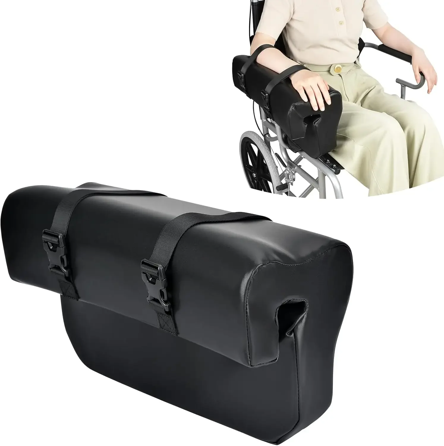 

16''L Lateral Support for Wheelchair Armrest Pads Cushions, Arm Trough for Wheelchair Right/Left Side, Arm Rest Support Adjust