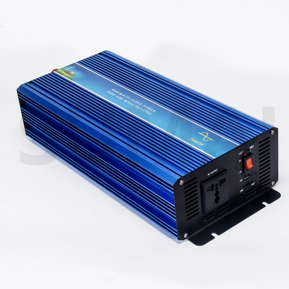 2000W Off Grid Sine Wave Pure Inverter Input 12V/24V/48V/96V/110V 110V/220V/230V/240V DC Output 50Hz or 60Hz