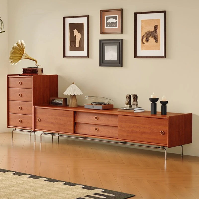 medieval style TV stand high-end wood large capacity TV cabinet luxury retro meubles de salon pour la maison interior furniture