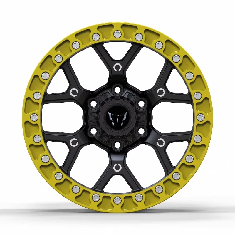 Wholesale Custom New 4X4 Beadlock Off-Road Wheels 15-24 Inch Offset 25-45mm 5/6/8 Holes Mesh Design Aluminium Alloy Forged High