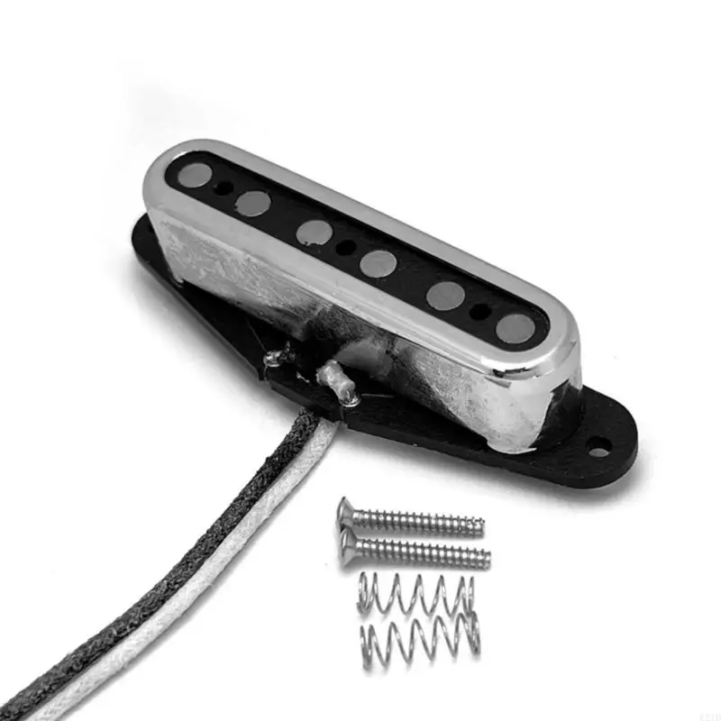   Electric Guitar Neck Pickup Featuring an Open Cover and Two-Hole Base for Focused Replacement and Repair Projects