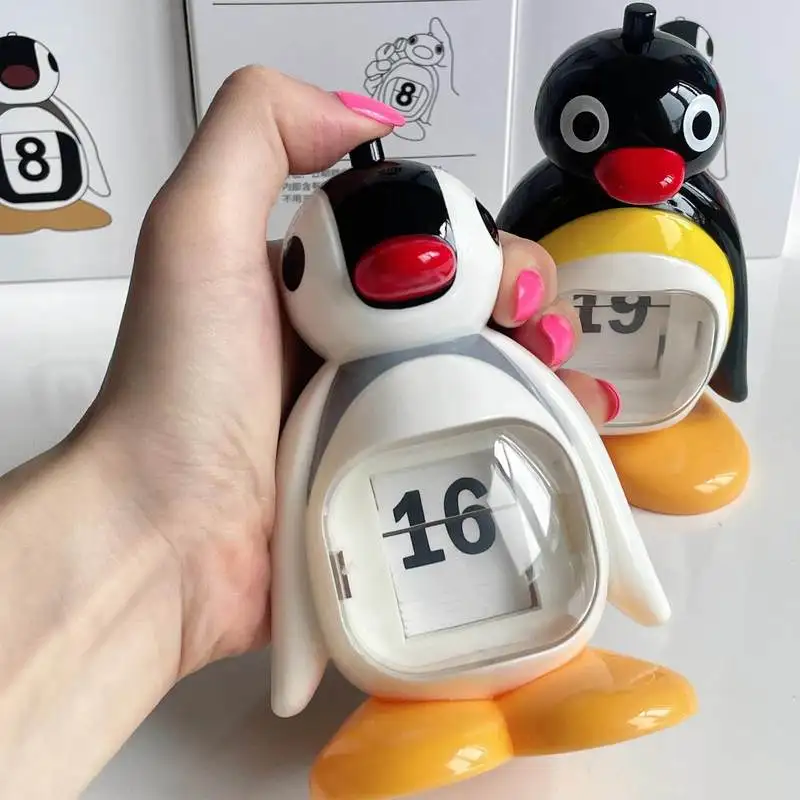 Anime Penguin Retro Toy Perpetual Calendar Press Type Desktop Decor Figurine Ideal Girl Birthday Gift Collectible Ornament Gifts view 5