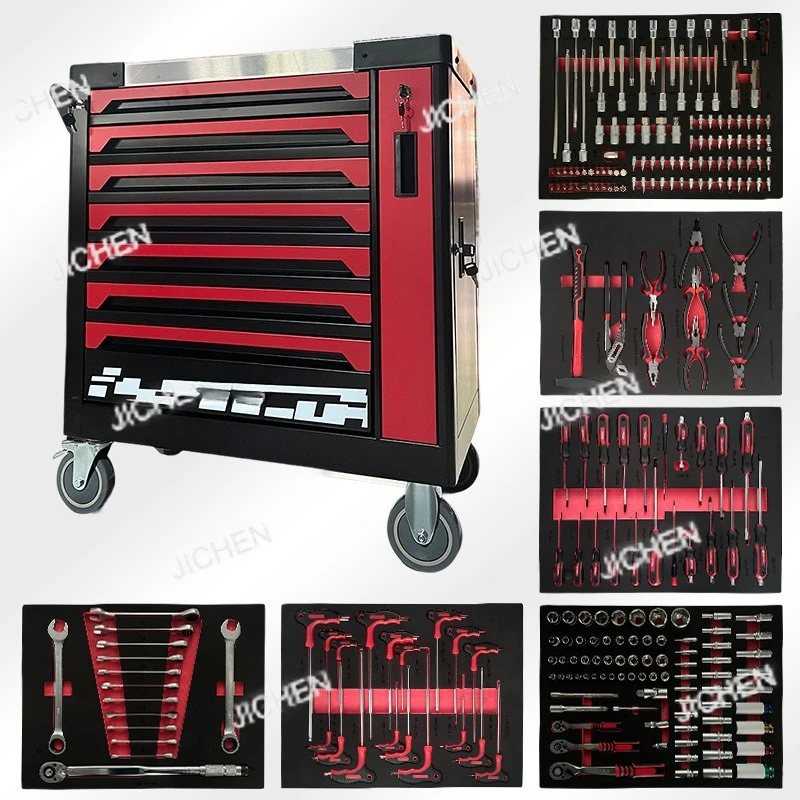 أدوات إصلاح الماكينة مجموعة عربة أدوات مكونة من 24 قطعة 4S متجر صيانة السيارات في متجر إصلاح السيارات #1