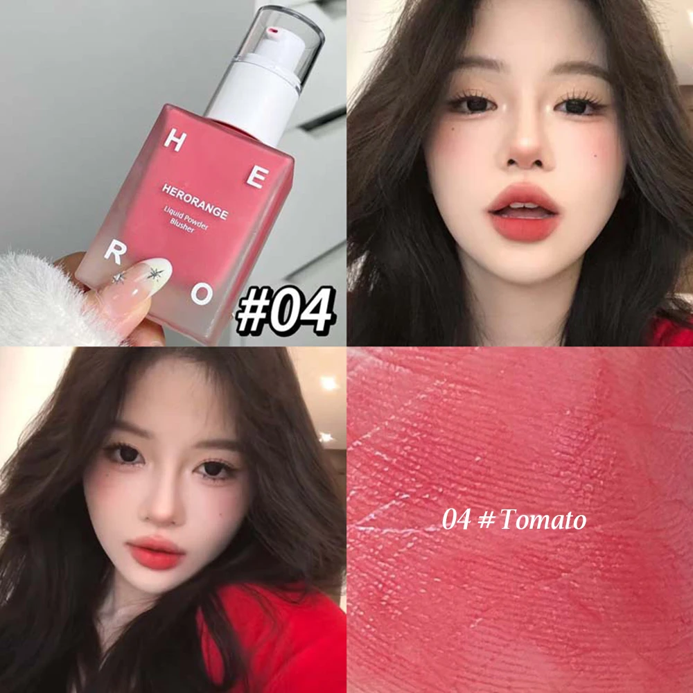 4 ألوان أحمر الخدود السائل المضغوط أحمر الخدود ترطيب اللون تعزيز الوجه عيون الشفاه ماكياج المرأة خلق كريم أحمر الخدود