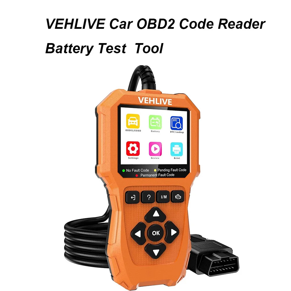 

VEHLIVE OBD2 Scanner Diagnostic Tool Vehicle Check Engine Code Readers Reset I/M Readiness Car OBDII/EOBD Diagnostic Scan Tool