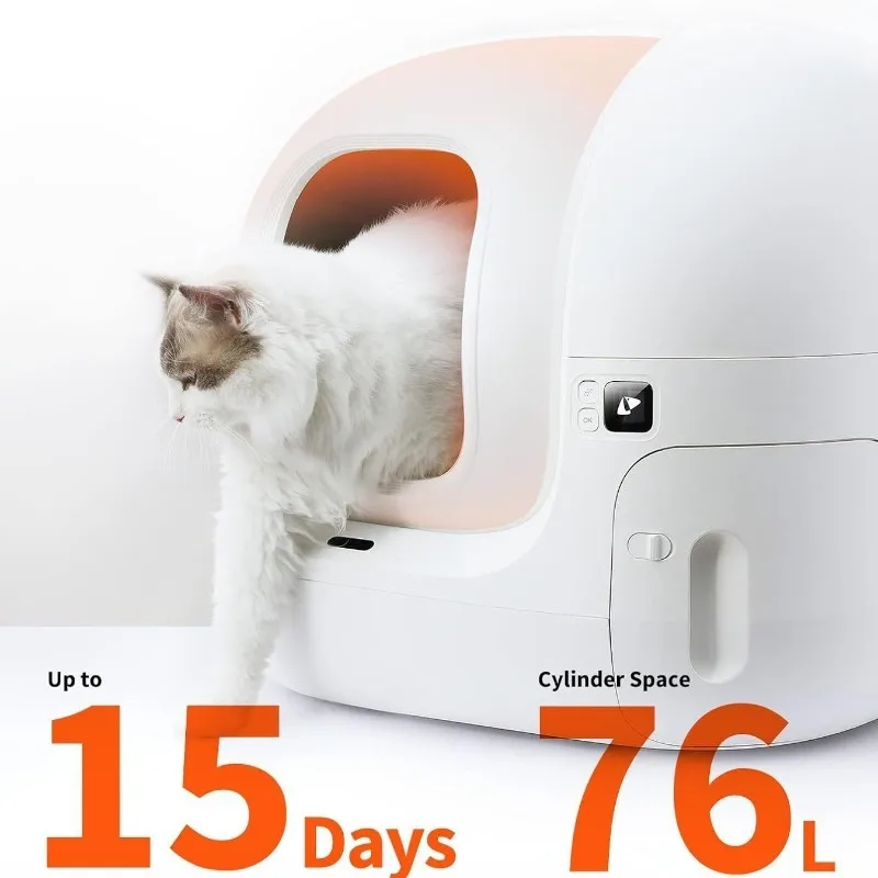 Automatic Toilet for Cats Smart Self-cleaning Cat Litter Box Closed Cat Tray APP Control Wifi Safety Protection Sandbox Pets