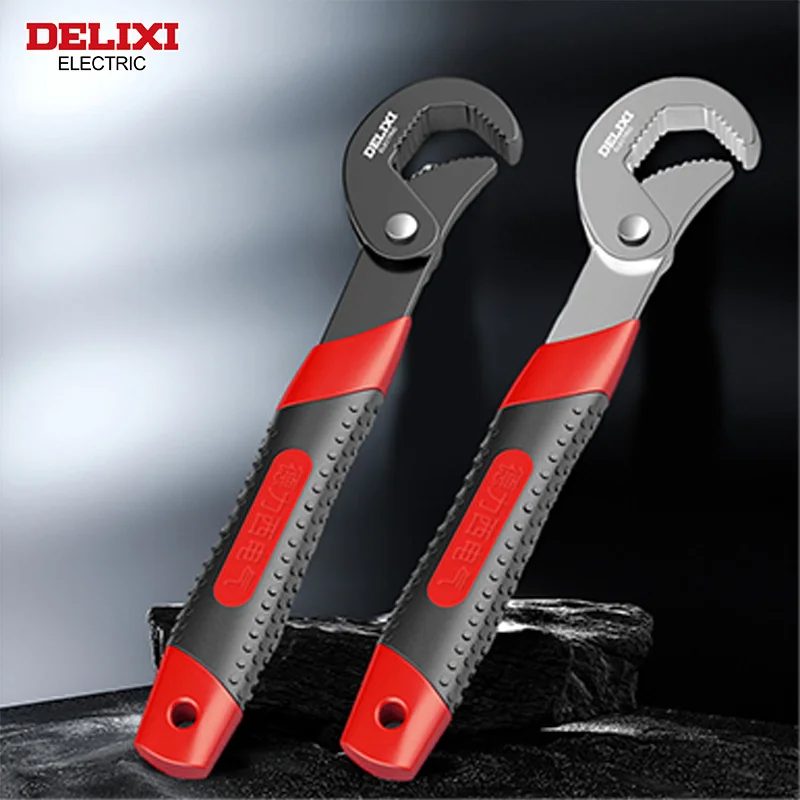 

DELIXI ELECTRIC Универсальный гаечный ключ 22-32 мм, трехсторонние зубья для рукоятки, саморегулирующийся быстрый ключ, для ремонта автомобилей/велосипедов/прокладки