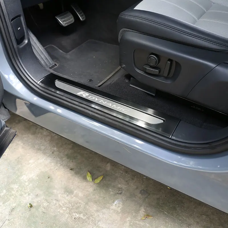 For land rover Range Rover Evoque 19-23 Stainless Steel Silver Car Inside Door Sill Panel Scuff Plate Trim Cover Car Accessories