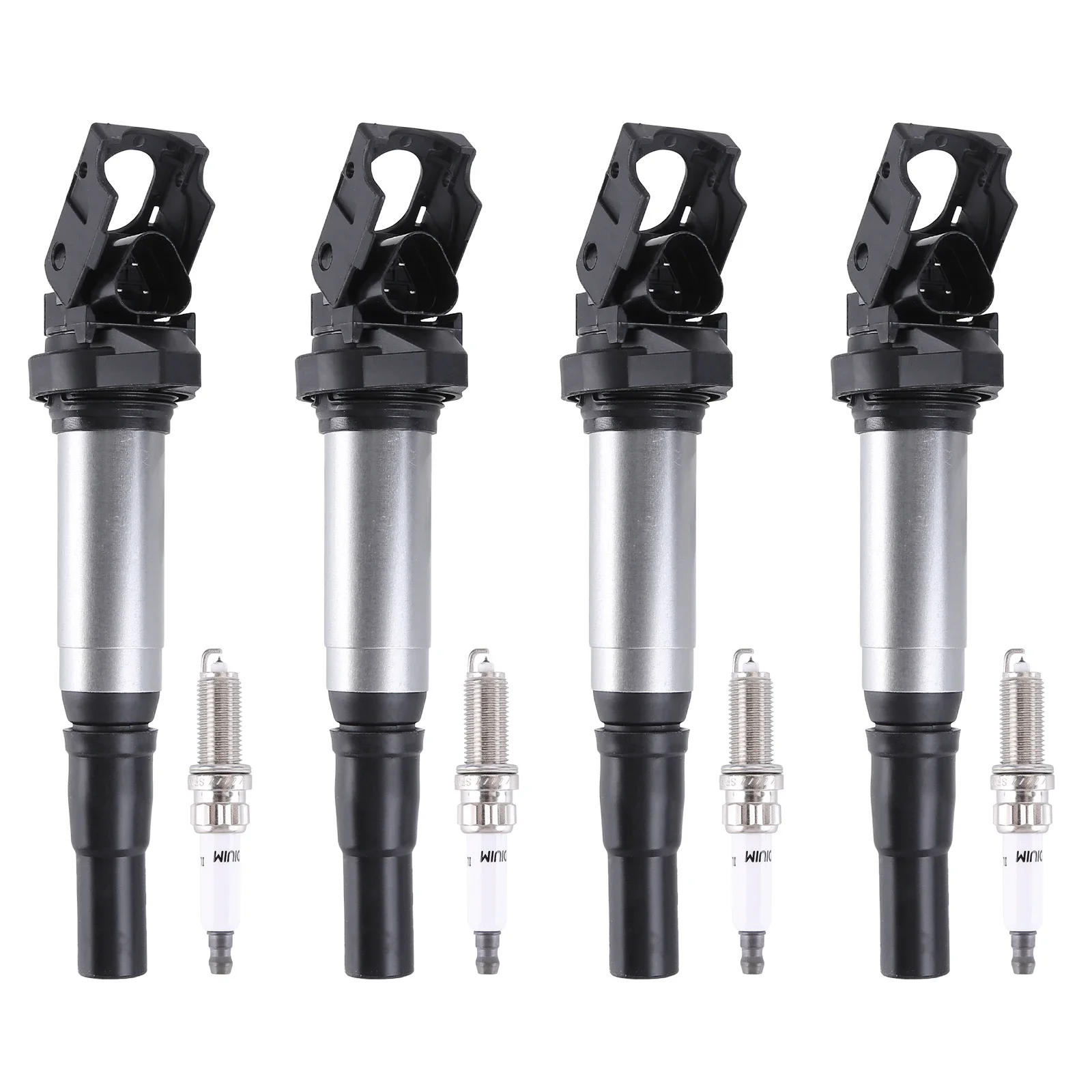 

Ignition Coil Pack Spark Plug Set Compatible for 2007-2015 Mini Cooper 1.6L UF598