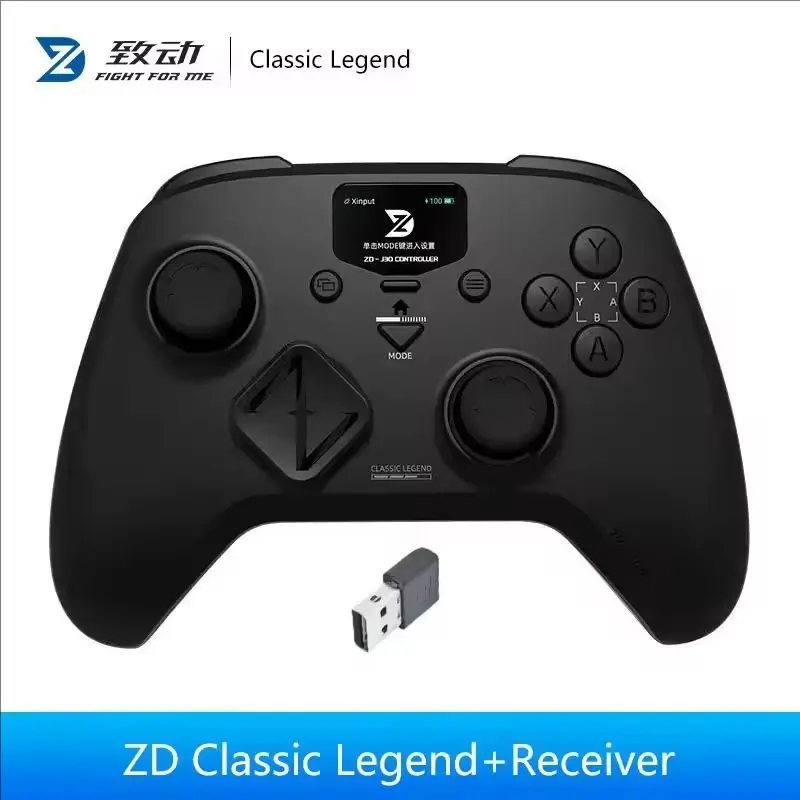 ZD Classic Legend 3-Mode Wireless LCD Control Screen Controller Dual Hall Trigger Joystick Switch/PC/NS Steam PC Game Controller
