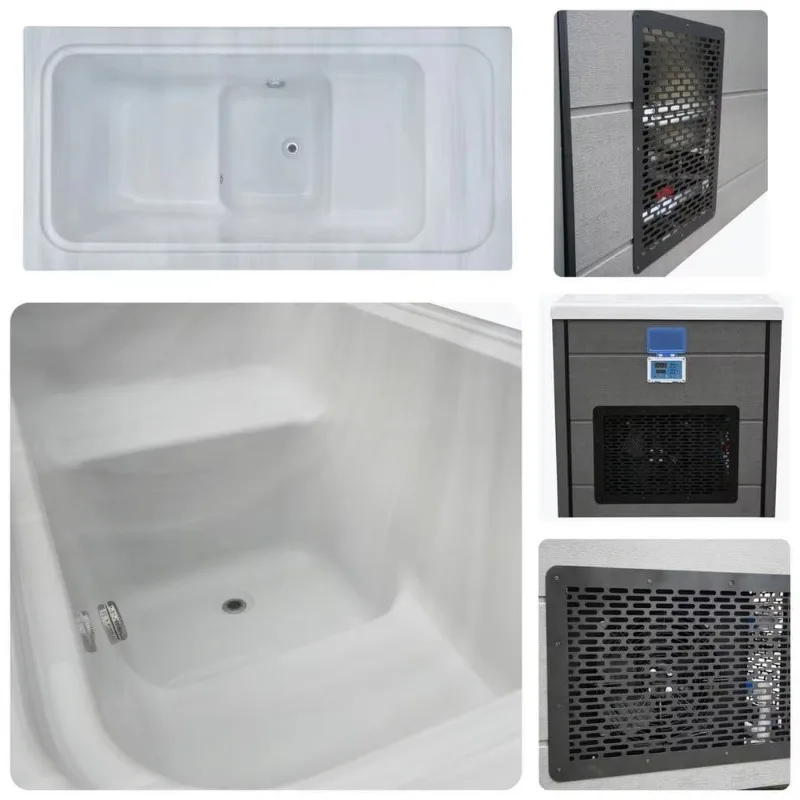American Acrylic Ice Bath Spa Compressor Chiller Hot and Cold Athlete Massage Tub for Hotel Outdoor Bedroom Cold Plugne