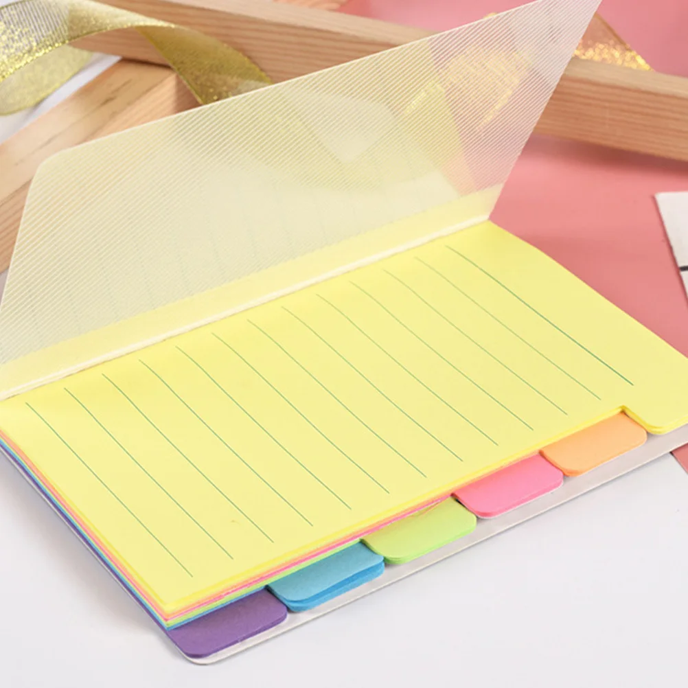

2Pcs Self-Stick Notepads Assorted Bright Neon Colors Paper Notepad School Office Planner Self-Stick Notepad