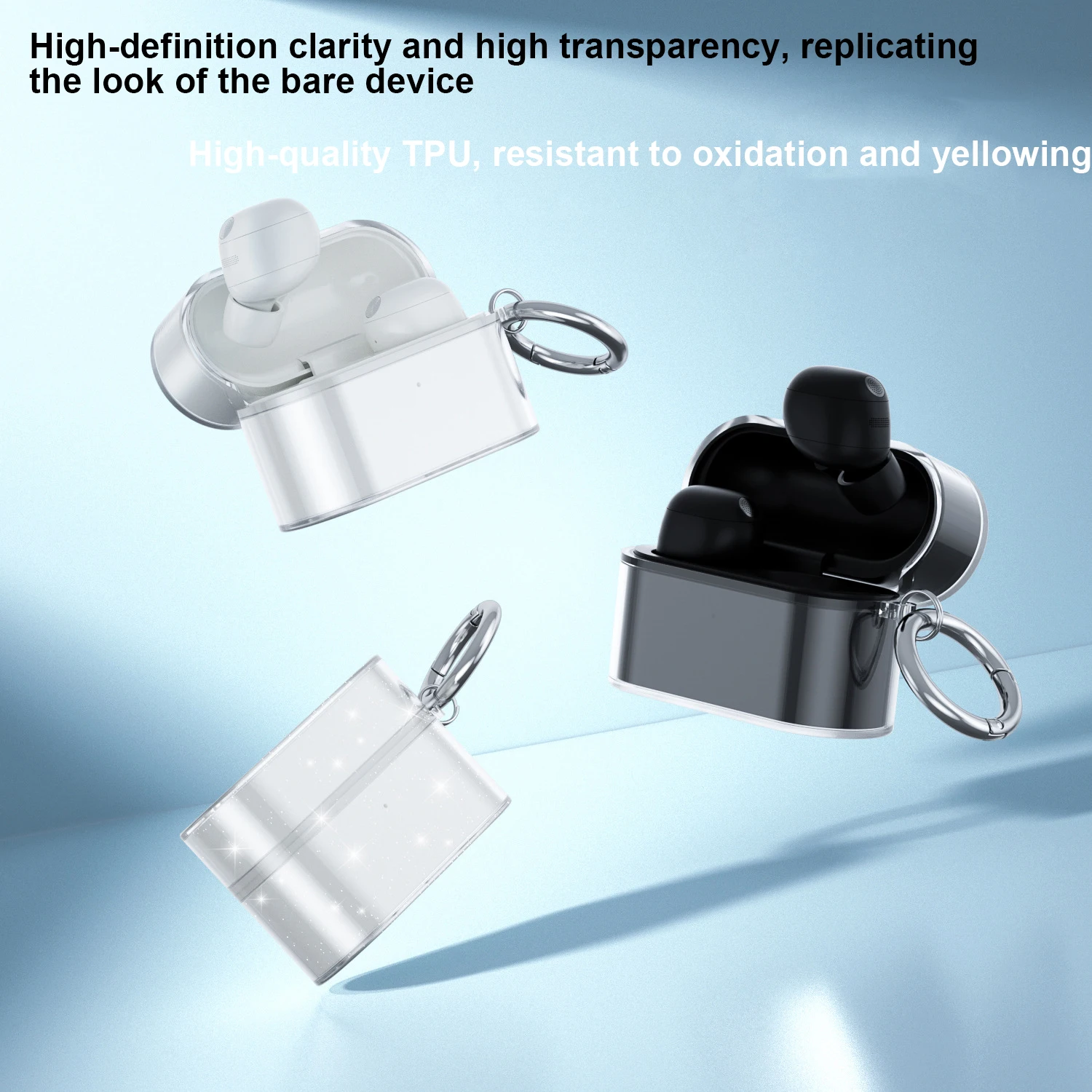 

For Sony WF-1000XM6 Case, Ultra-Thin TPU Cover with Negative Pressure Adsorption, Crystal Clear, Shockproof Dustproof