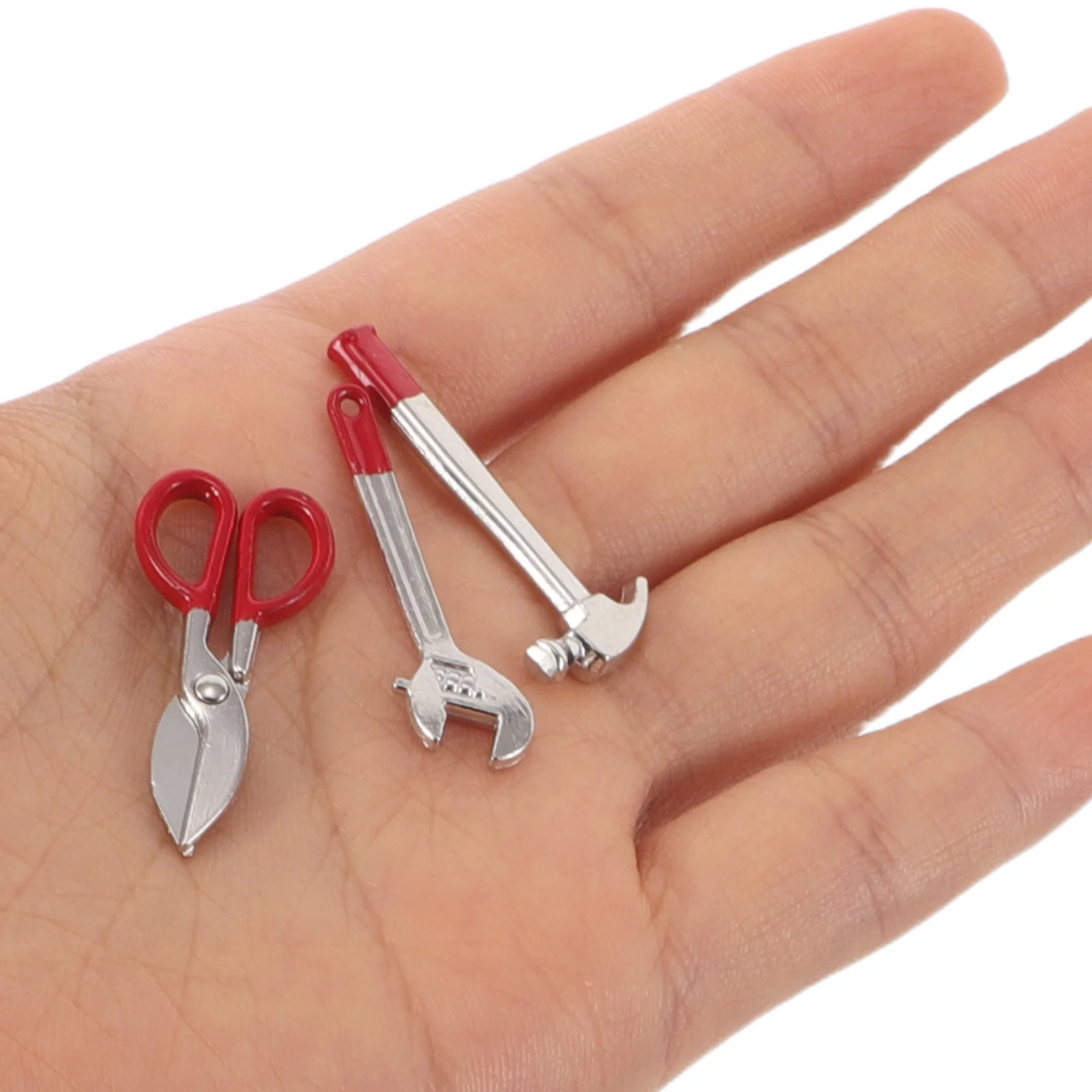 

2 Sets Mini Tool Dollhouse Kit Crafting Supplies Toolbox Tools Building Repair Alloy Work Iron Miniature Case