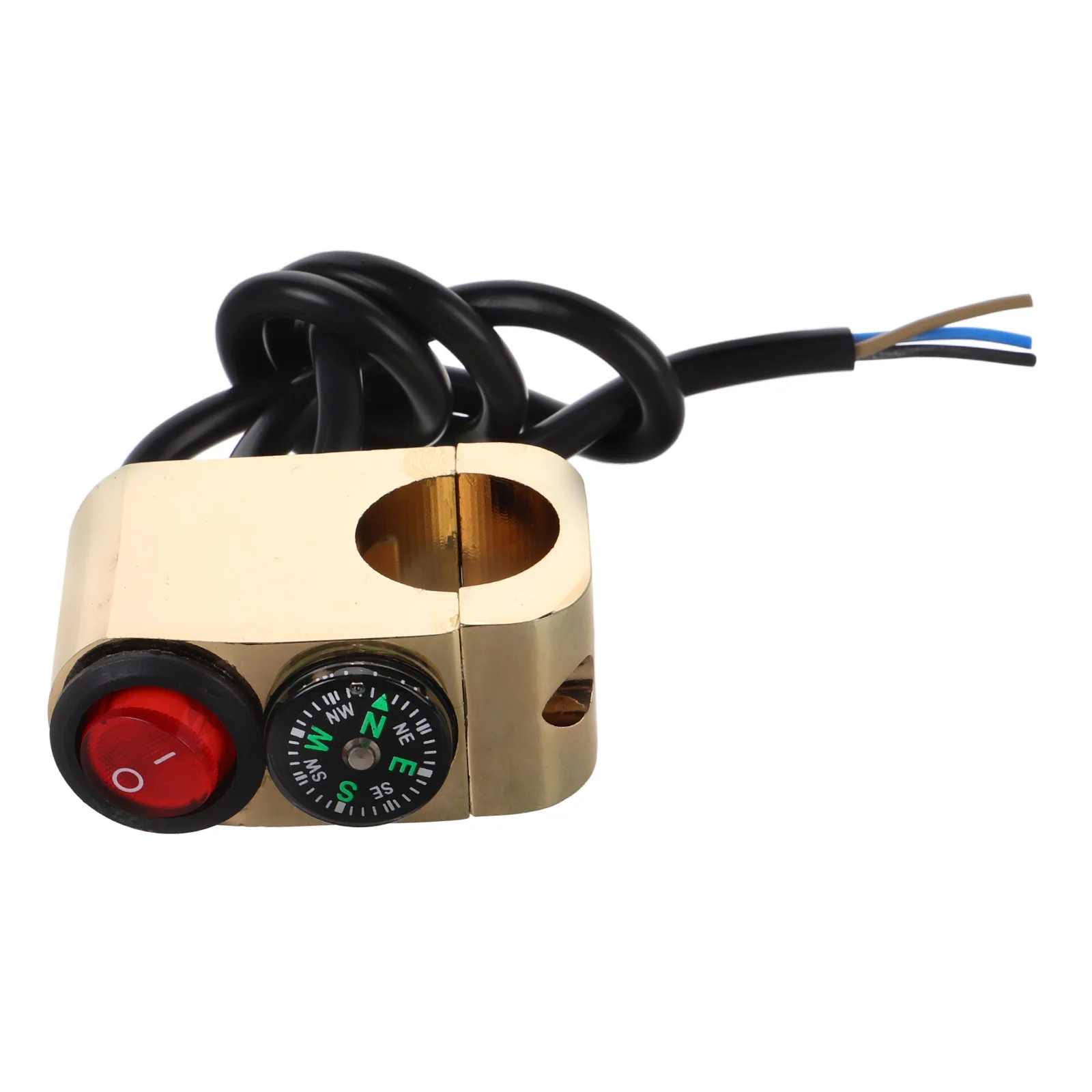 

Motorcycle Handlebar Light Switch Aluminum Alloy -Key Dual Flashing Headlight Control Easy Fit Handlebar Switch