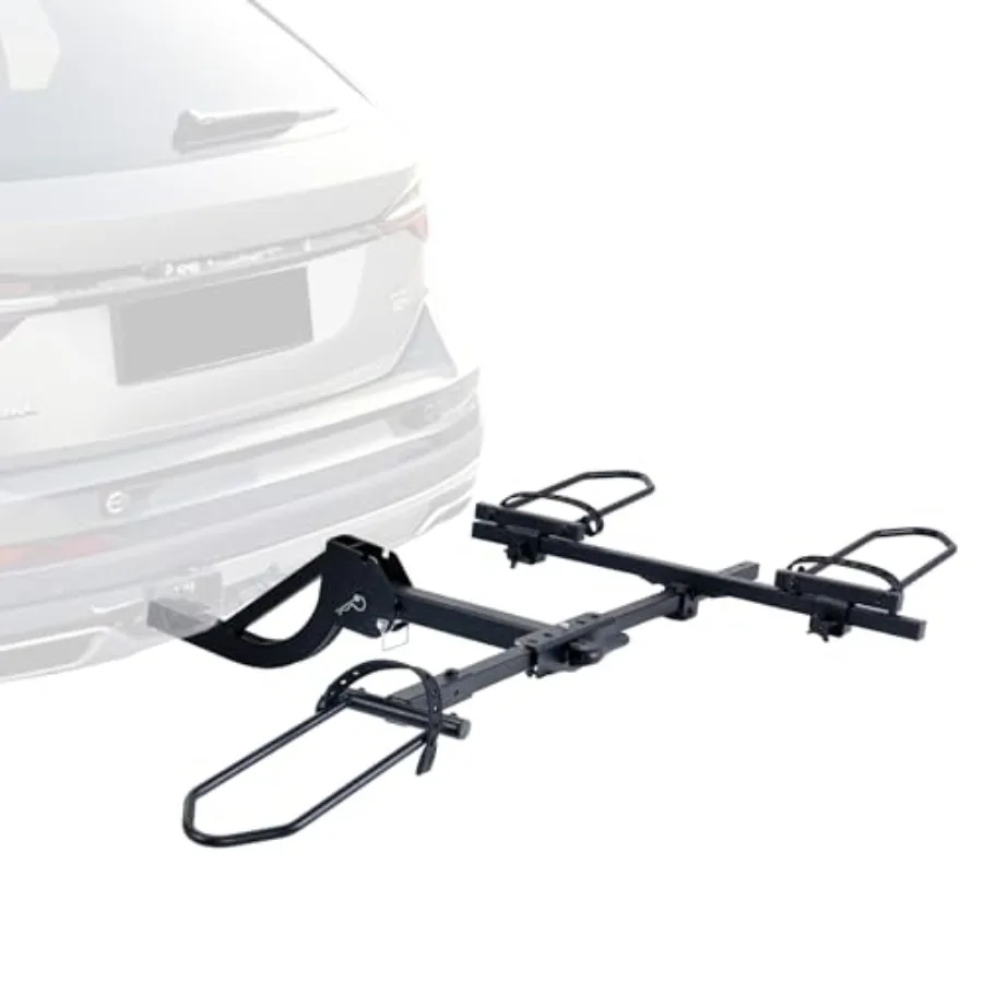 Folding Hitch Trike Rack 170 lbs Capacity Black Fits Up to 5 Fat Tires 42-59 Wheelbase Rear Bike Carrier for Adult Tricycles 2
