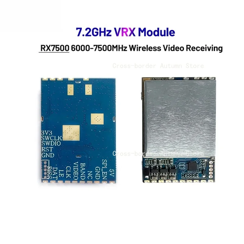 

6000-7500MHz Wireless Video Receiver Module 7.2G Frequency RSSI Output 3.3V Signal Level RC Drone Accessory