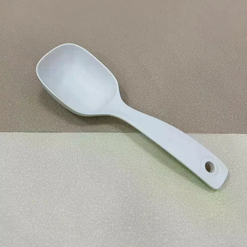 Handle Soup Ladle Large Stirring Spoon Kitchen Utensil White Practical Sturdy Multipurpose-serving Rice Water Soup Stable Long