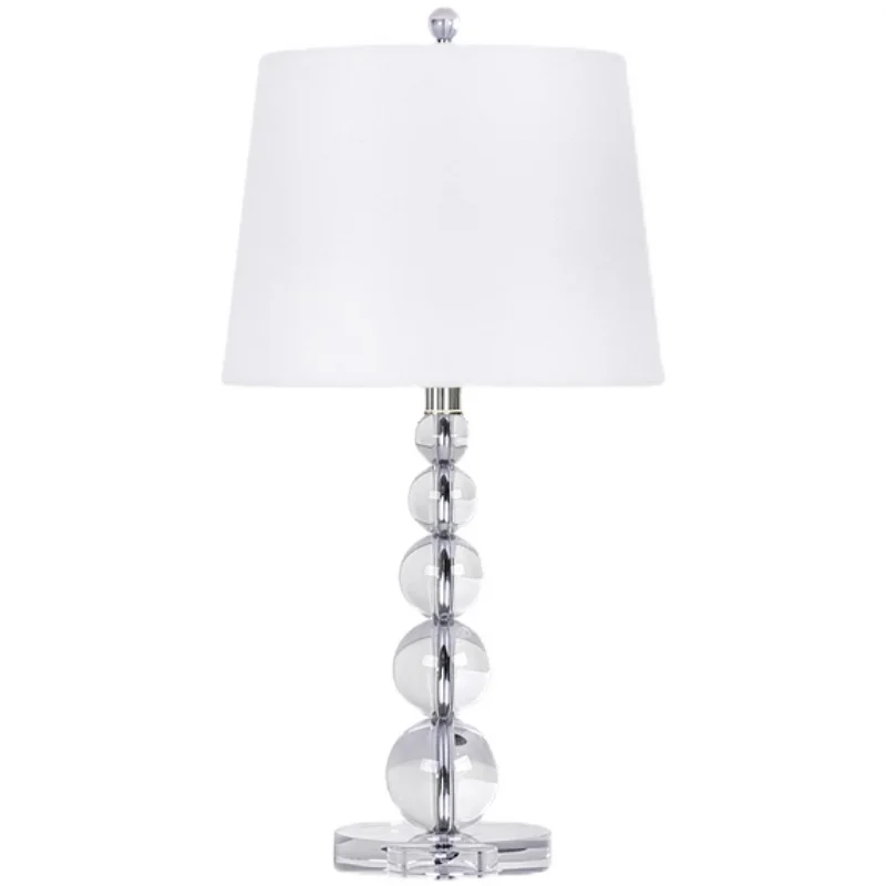 

Light luxury crystal bedside table lamp Modern simple American warm decoration dimming bedroom bedside lamp