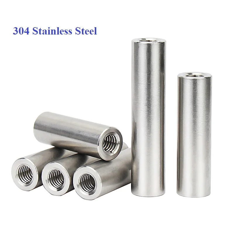 Double Head Internal Thread 304 Stainless Steel Cylindrical Pin M10 With Hole Pins Positioning Coupling Nut Stud New Listing